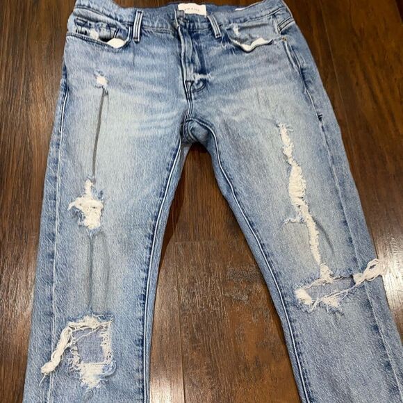 Frame Le Garcon in Beldon Rips jeans skinny - Picture 4 of 7